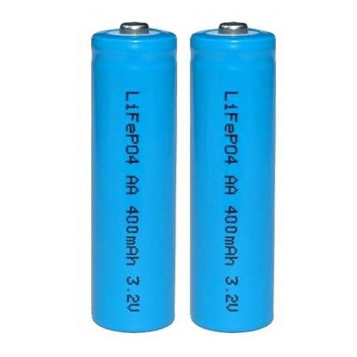 2pk LiFePO4 AA 3.2v 400mA Solar Rechargeable Battery
