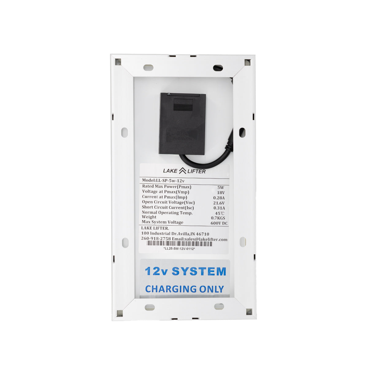 5W-12V Solar Panel & Wiring Kit