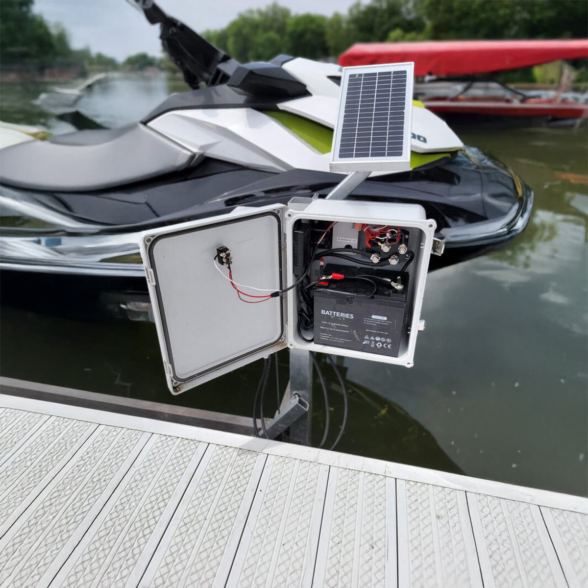 DC - Lake Lifter Direct Drive PWC Integrated Winch + Solar Charging Box Kit