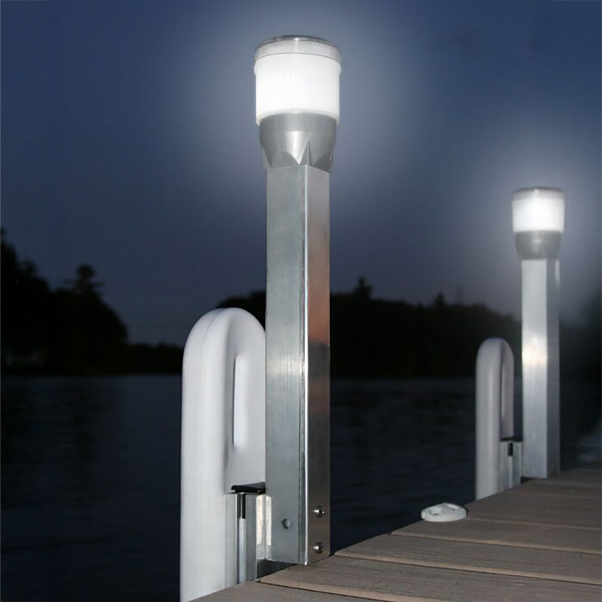 2pk Solar Dock Post Lights