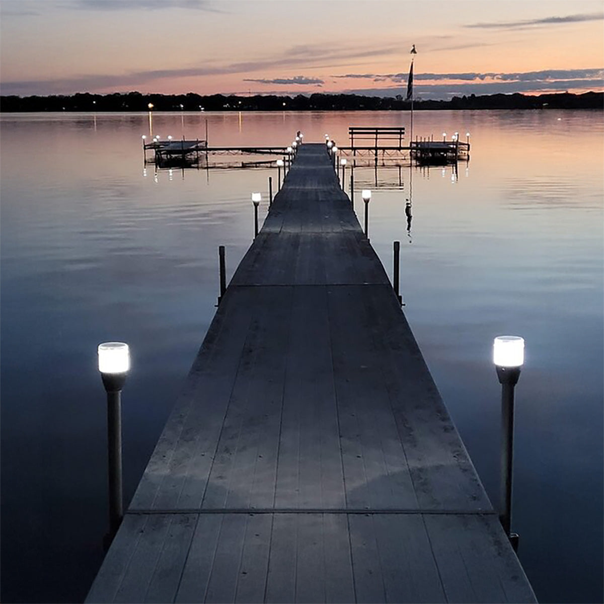 2pk Solar Dock Post Lights