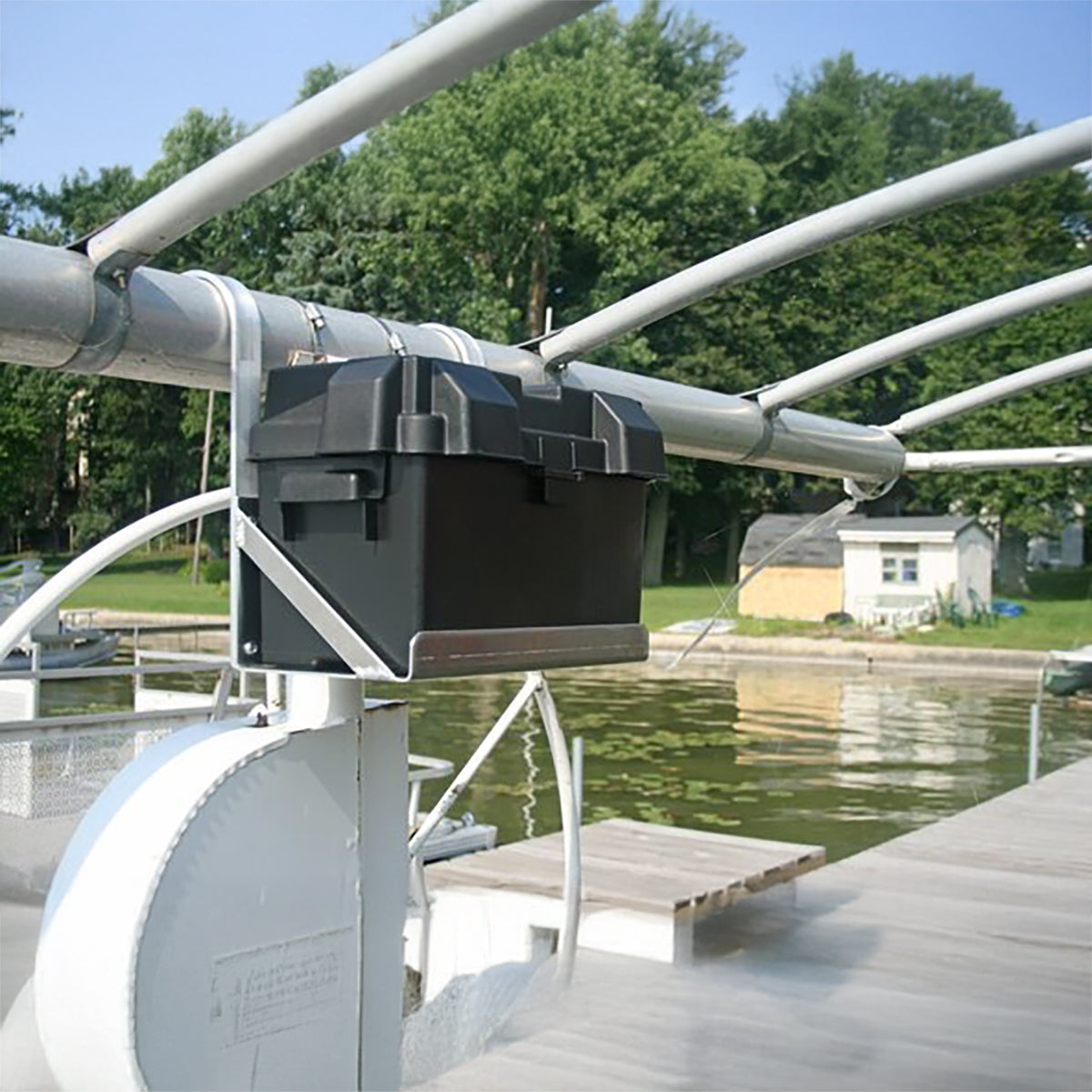 Single Hanging Boat Lift Battery Tray