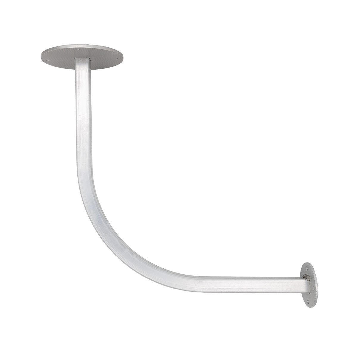 White metal bracket on a white background