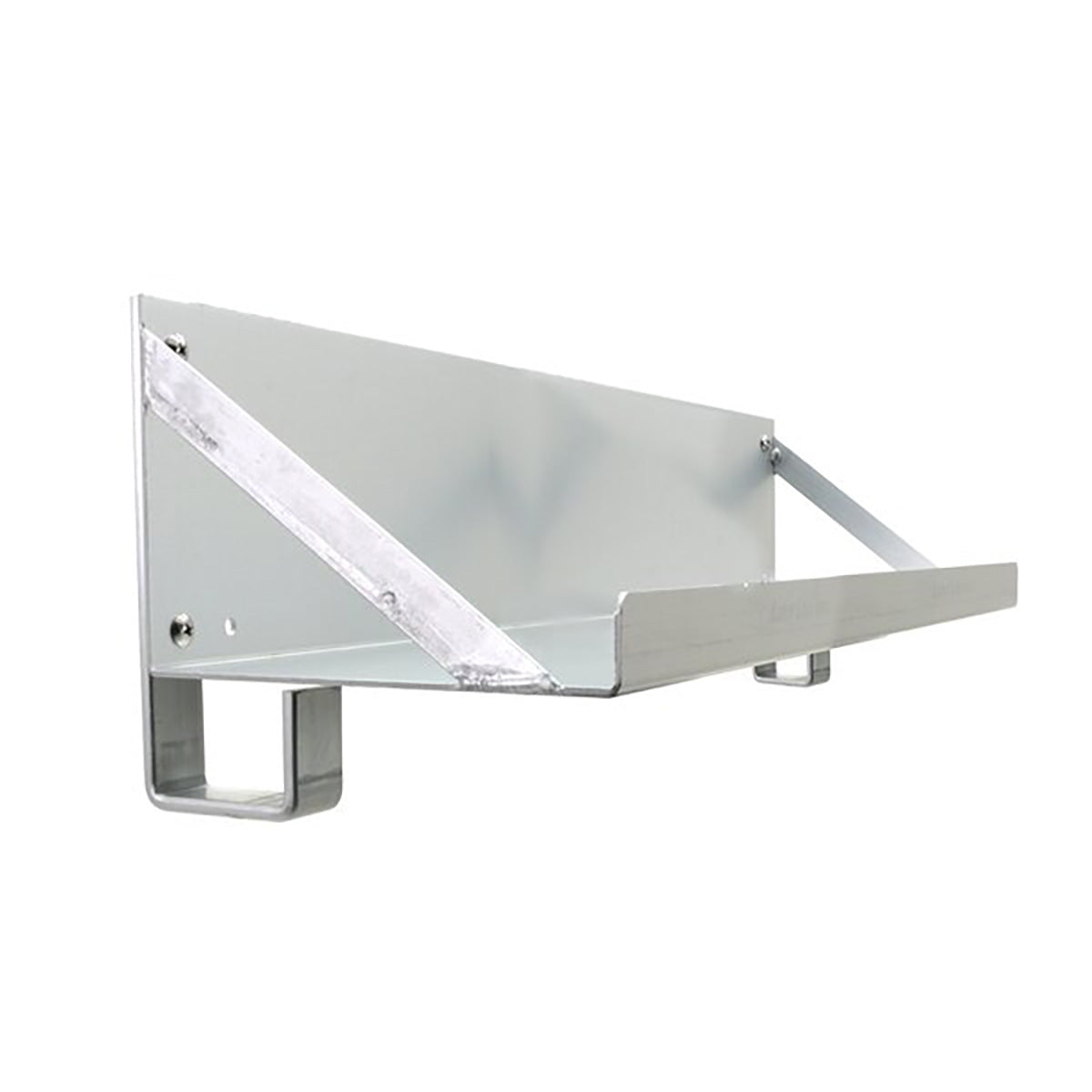 Dual cantilever boat lift battery tray, aluminum
