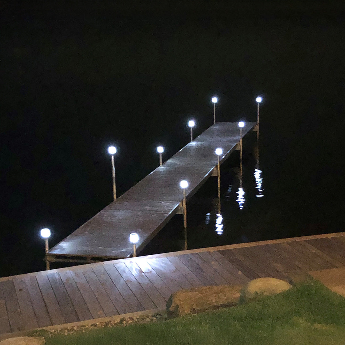 2pk Solar Dock Post Lights