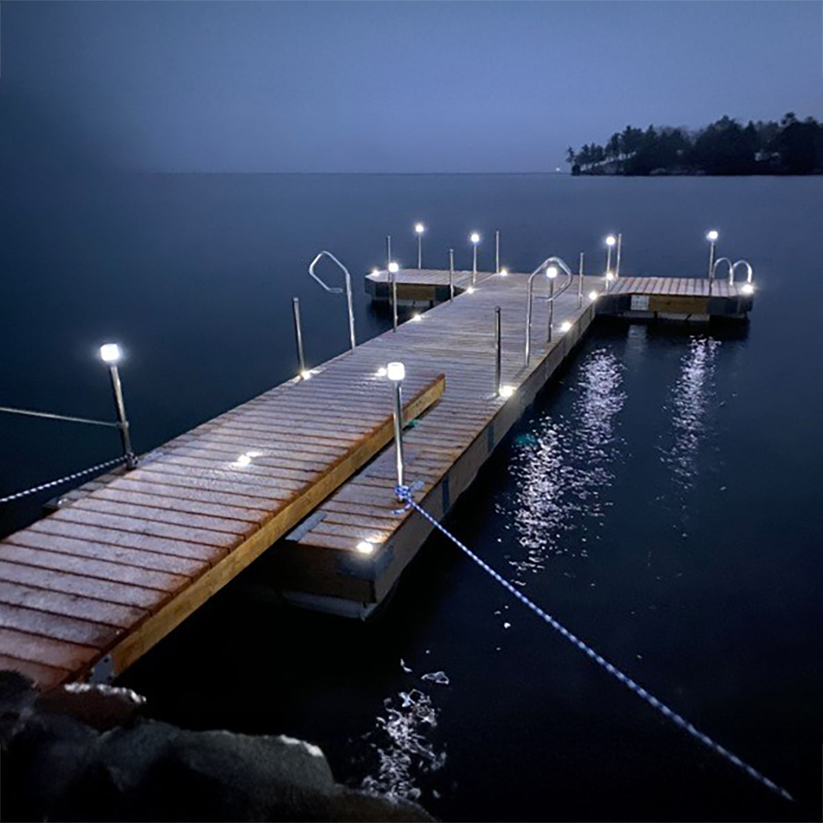 2pk Solar Dock Post Lights