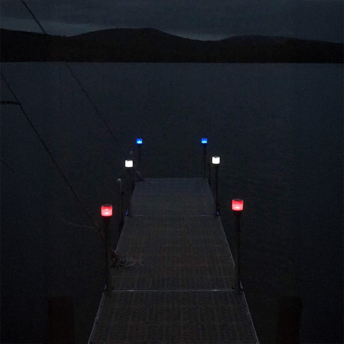 solar dock post lights customer photo