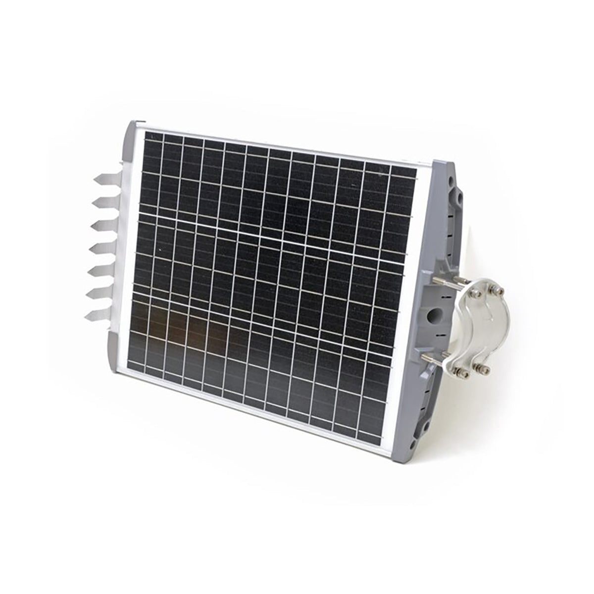 Solar panel with grid pattern on a white background