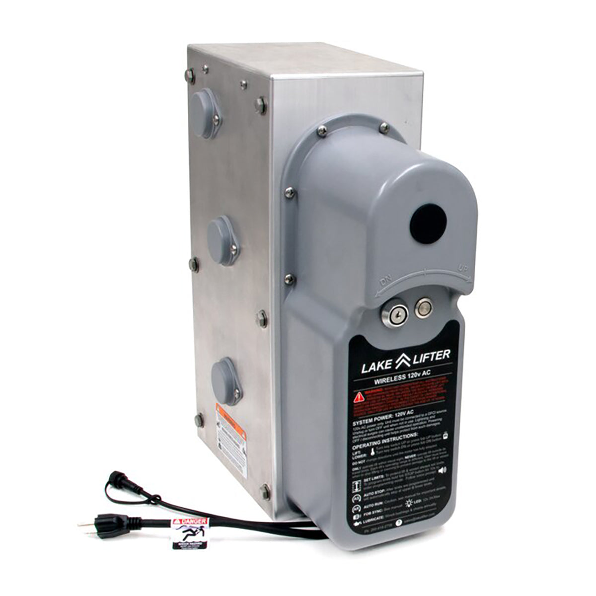 AC Integrated Boat Lift Wireless Direct Drive Motor & k Winch Box