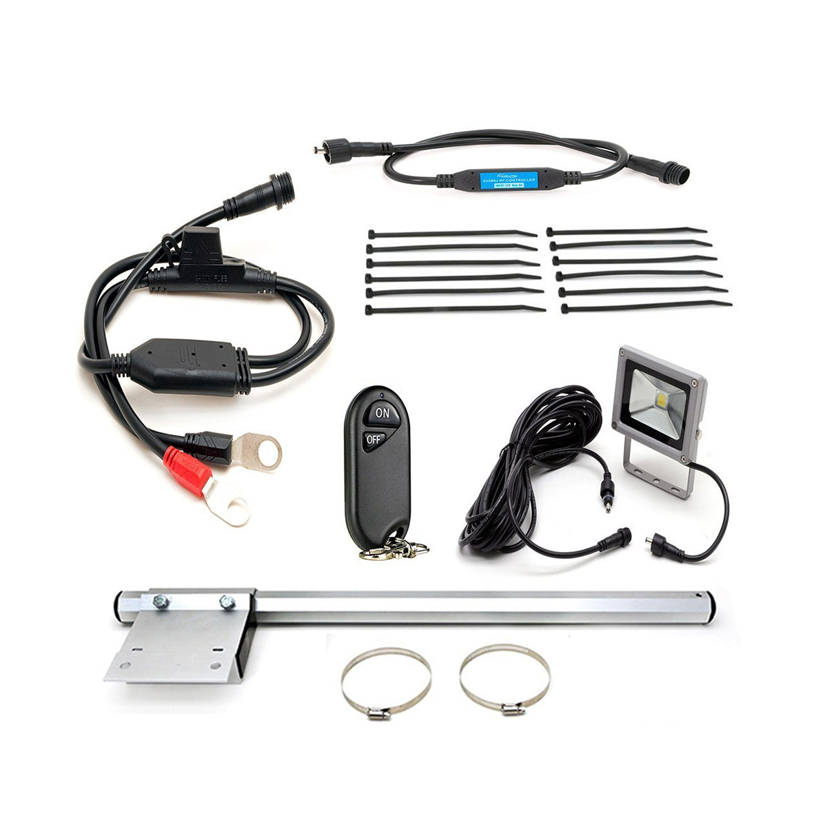 Wireless Key Fob Activated Boat Lift Flood Ligh Lake Lift's Boat Lift Key Fob Activated Flood Light is the perfect solution when boarding and unboarding your boat.