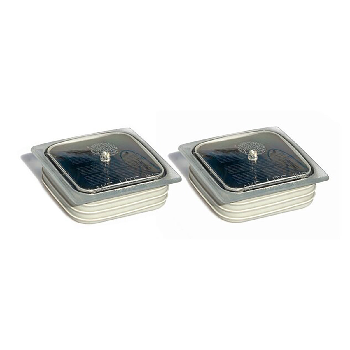 Solar Dock Caps (2-pk) - for Infinity Series ShoreMaster Docks - Lake Lite