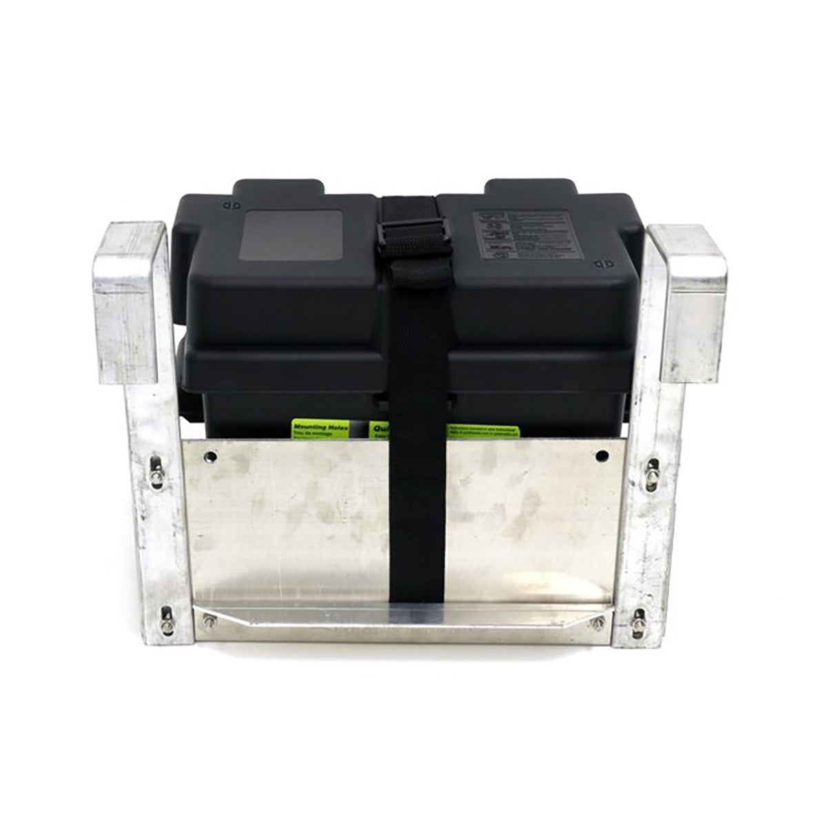 Single Hanging Boat Lift Battery Tray - Square Arms
