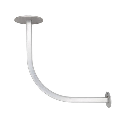 White metal bracket on a white background