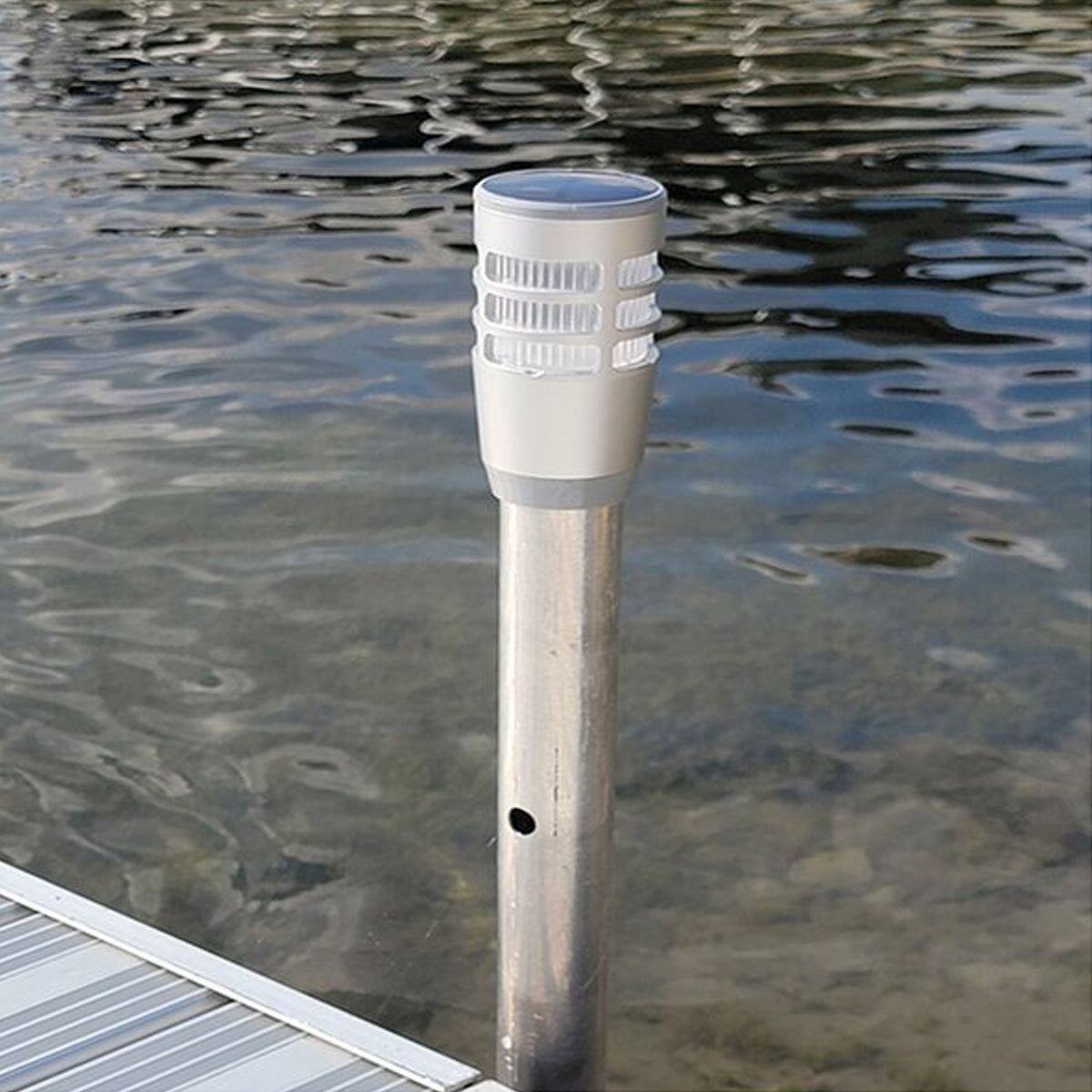 Solar Dock Post Light Aluminum