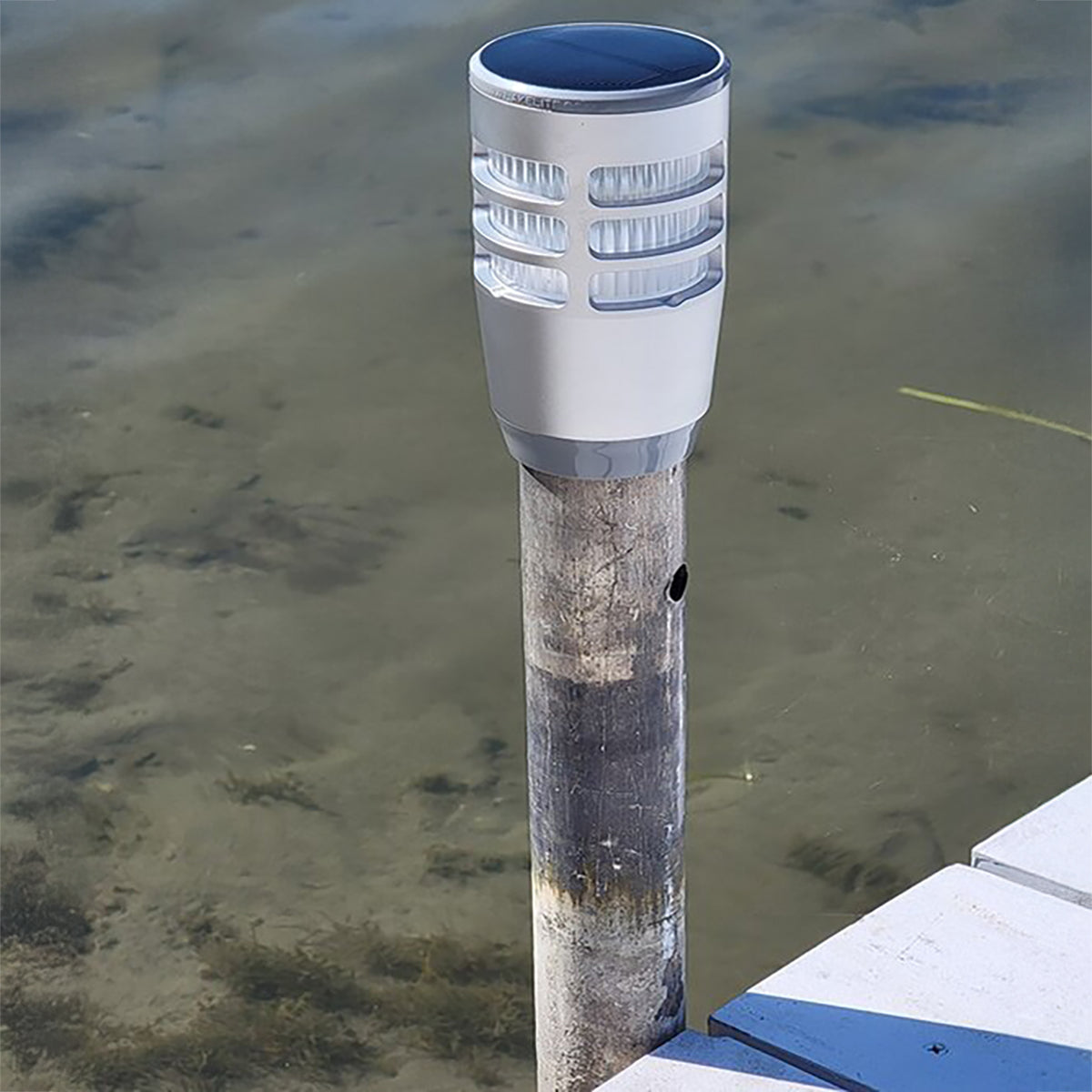 Solar Dock Post Light Aluminum