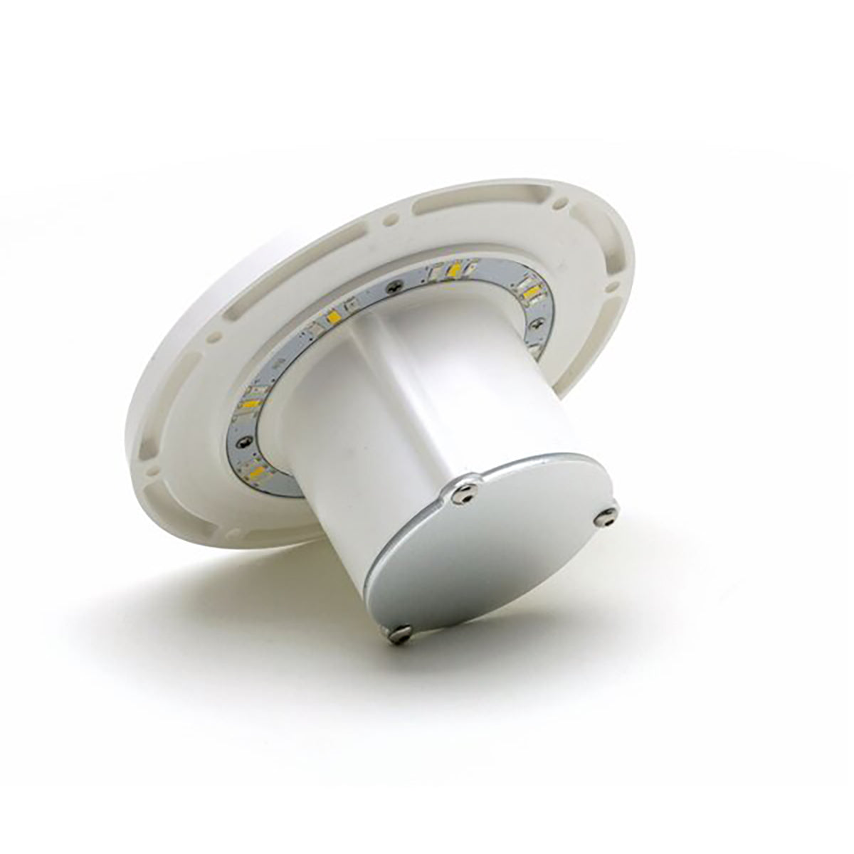 White LED light bulb on a white background