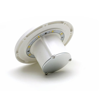 White LED light bulb on a white background