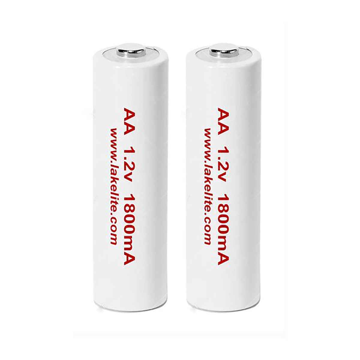 Two AA 1.2V 1800mAh rechargeable batteries