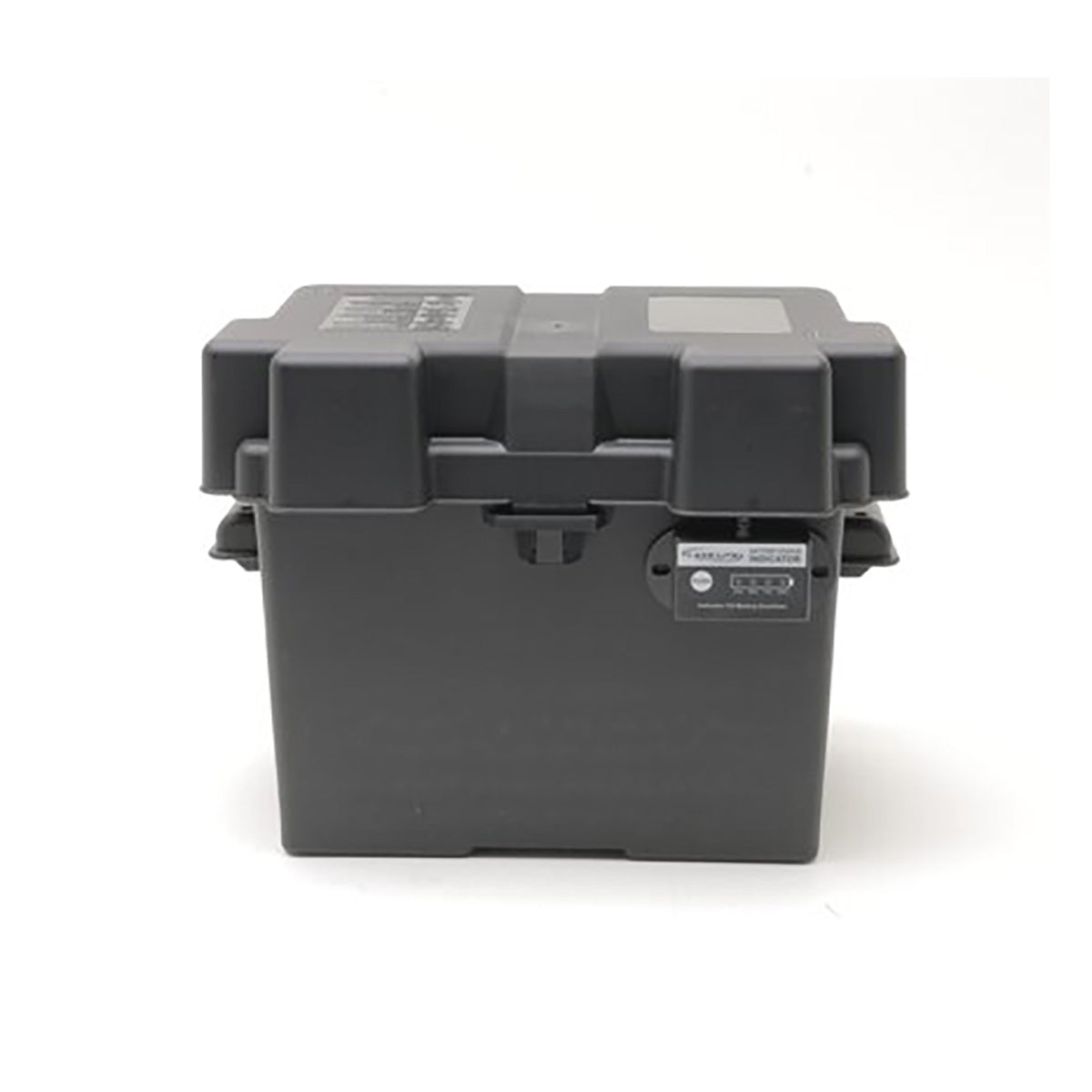 12V battery box for Group 24 batteries, front view