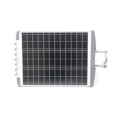 Solar panel with metal frame on a white background