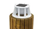 Solar Dock Post Light Replacement Lens And Base Adaptor (One Unit)