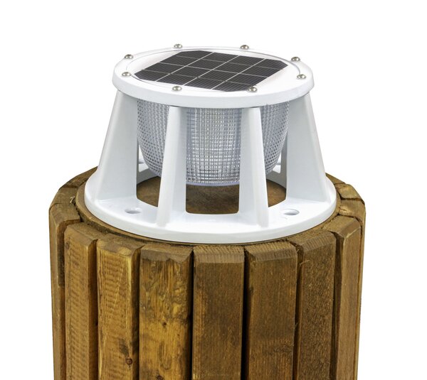 Solar Dock Post Light Replacement Lens And Base Adaptor (One Unit)